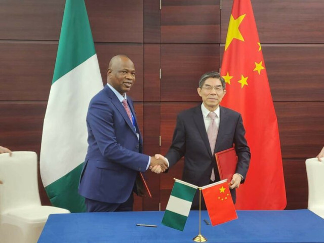CGC Adewale Adeniyi and  Minister Wang Lingjun
